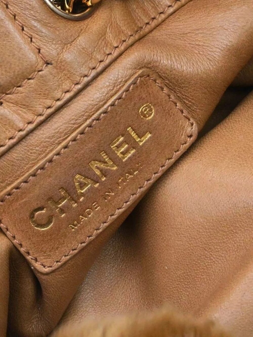 Chanel Brown Lapin Fur Drawstring Shoulder Bag 187287 - Picture 11 of 16